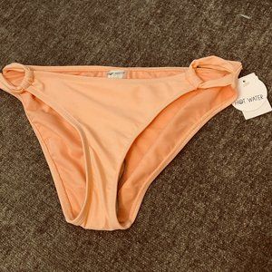 Hot Water Coral Bikini Bottoms with loop straps